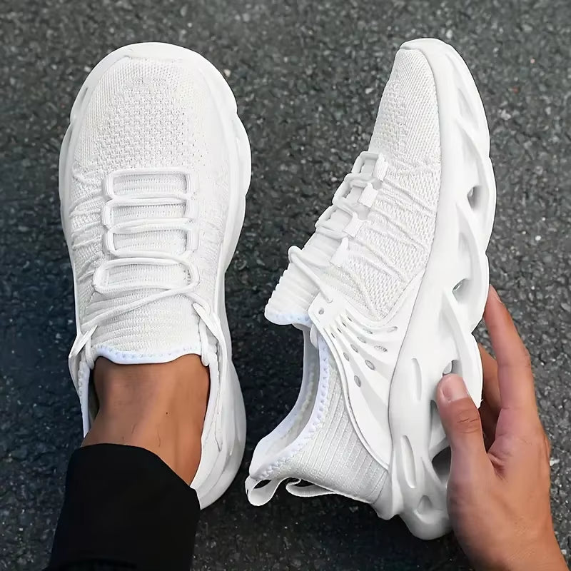 New Fashion Green Men'S Running Shoes Big Size 48 Breathable Blade Shoes Trainers Men Lightweight Sports Shoes Zapatillas Hombre