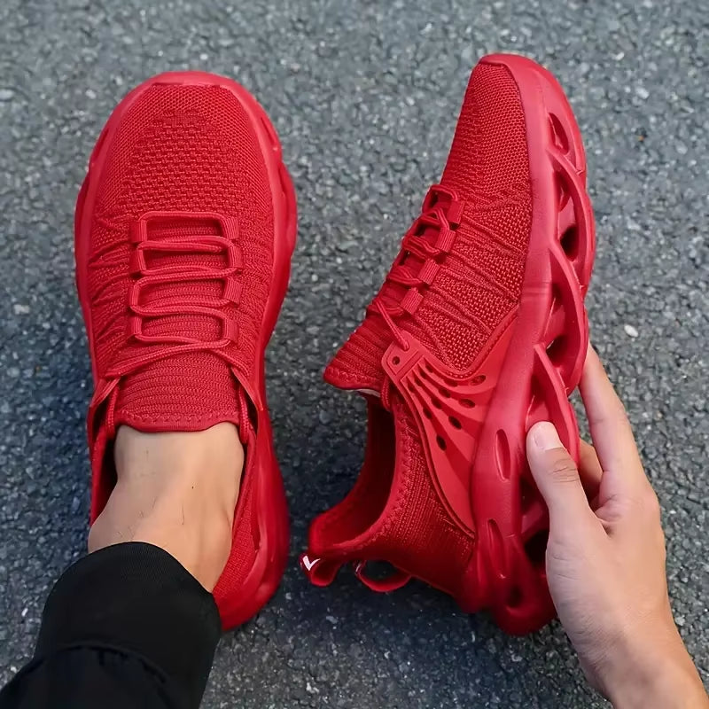 New Fashion Green Men'S Running Shoes Big Size 48 Breathable Blade Shoes Trainers Men Lightweight Sports Shoes Zapatillas Hombre