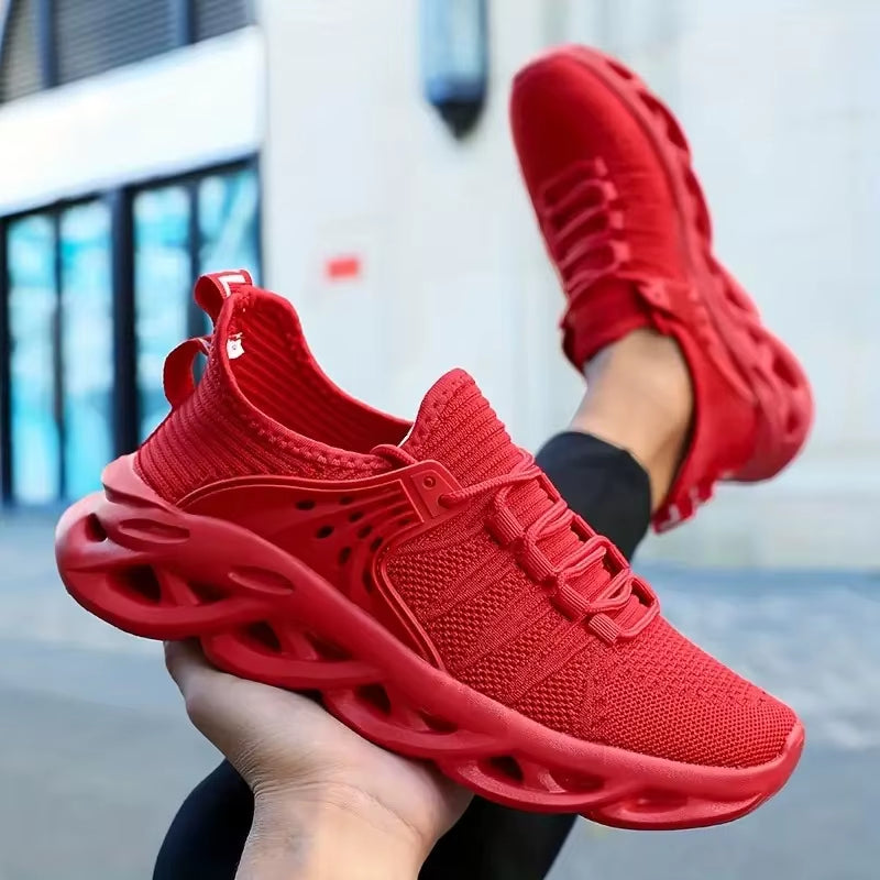 New Fashion Green Men'S Running Shoes Big Size 48 Breathable Blade Shoes Trainers Men Lightweight Sports Shoes Zapatillas Hombre